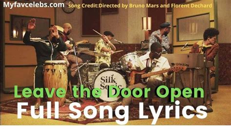 Lyrics Leave the door open | Leave The Door Open Lyrics Meaning, 7 ...