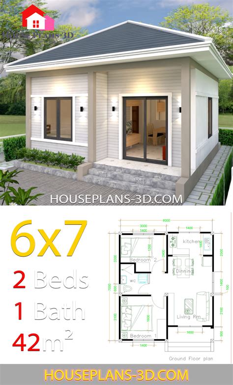 Cool Simple House Plan Two Bedroom 2023