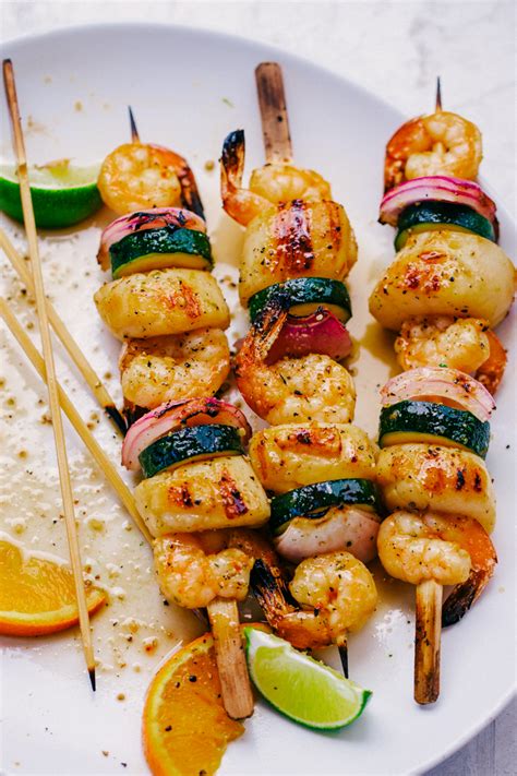 Shrimp and Scallop Kabobs are what Summer grilling is all about. Cooked ...