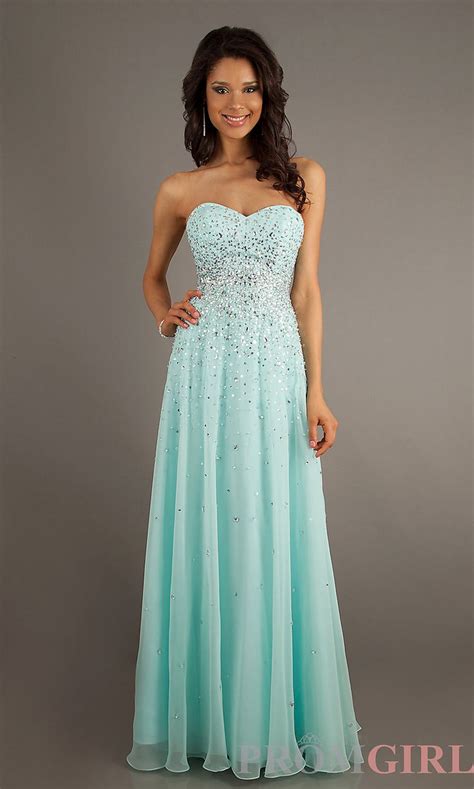 Long aqua green prom dress. Love the sparkles coming down from the top ...