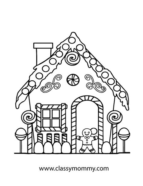 Free Printable Gingerbread Coloring Pages - Classy Mommy