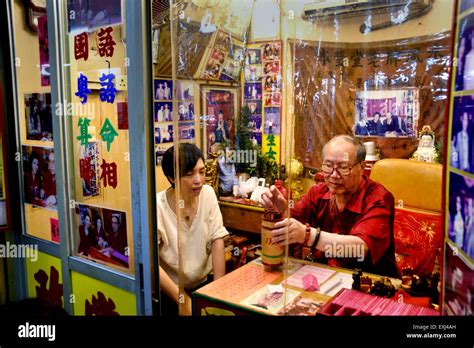 Fortune teller - telling stall Wong Tai Sin Temple, Hong Kong, China ...