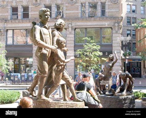 The Irish Potato Famine memorial in Boston Masschusetts Stock Photo - Alamy