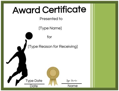 Free Volleyball Certificate | Edit Online and Print at Home