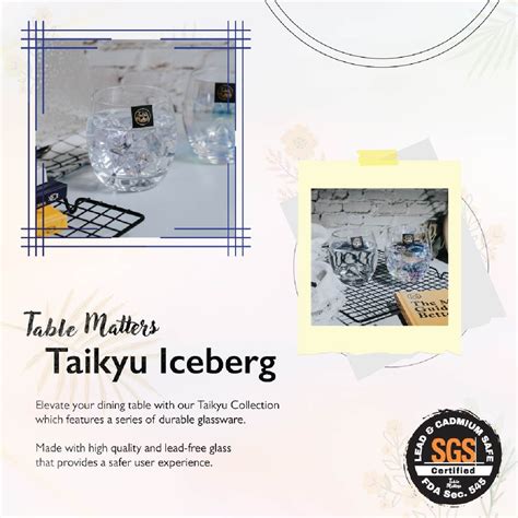 TABLE MATTERS Taikyu Iceberg Drinking Glass 380ml CGDI33380 (Set of 2 ...