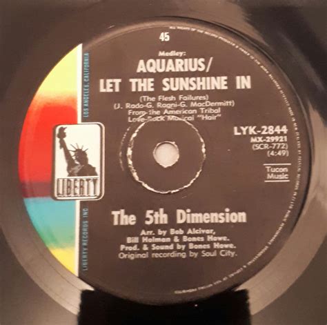 The 5th Dimension* - Aquarius - Let The Sunshine In (The Flesh Failures) (1969, Vinyl) | Discogs