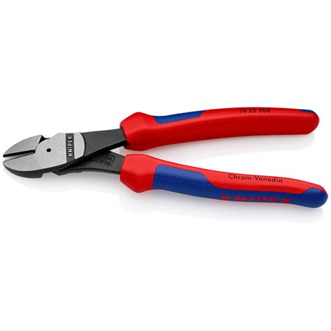 Knipex 8" High Leverage 12° Angled Diagonal Cutters - 74 22 200 ...