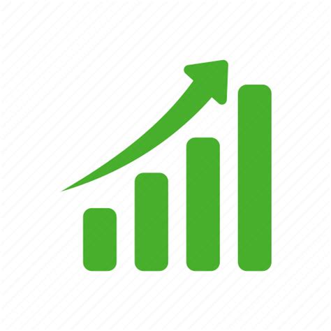 Chart, graph, green, revenue growth icon