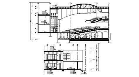 Multiplex Theater Design Section CAD drawing download - Cadbull