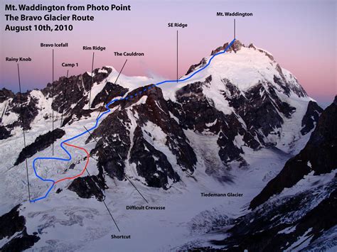 Mt. Waddington, Bravo Glacier Route