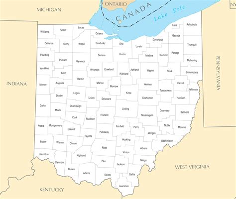 Pain Points In "Ohio Map With County Lines" - Map Of Greece