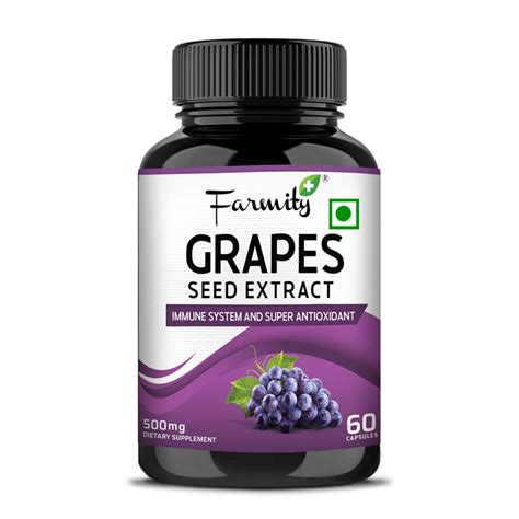 Farmity Grape Seed Extract Capsule - Support immune System, Improves Digestion, Antioxidant ...