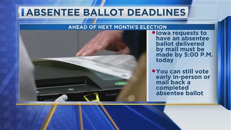 Iowa Absentee Ballot Request Deadlines, 10-23 - YouTube