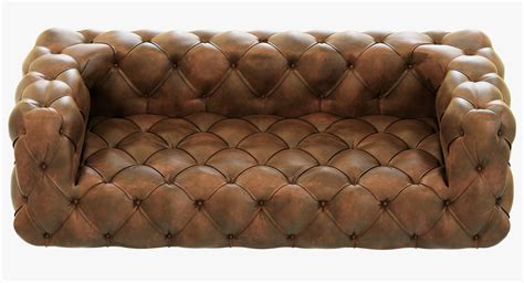 Restoration Hardware Soho Tufted Leather Sofa 3D model | CGTrader