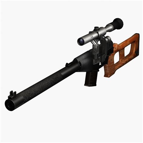 vss vintorez sniper rifle 3d max