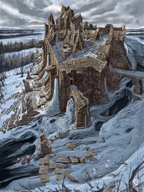 Artwork Windhelm - Skyrim Bethesda Softworks