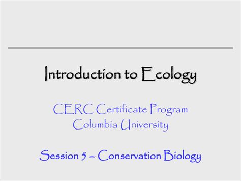 Conservation Biology