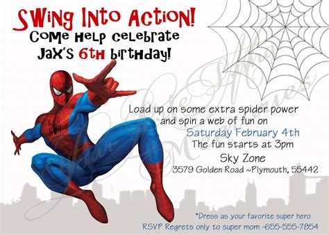 Spiderman Birthday Invitations Ideas – Bagvania FREE Printable Invitation Template