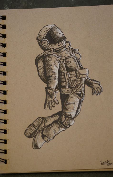 "I need space" astronaut drawing : r/drawing