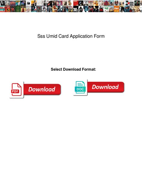 Fillable Online Sss Umid Card Application Form. Sss Umid Card Application Form tribune Fax Email ...