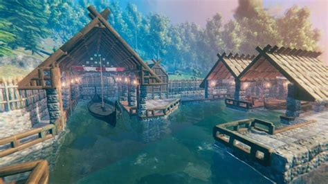 Our boathouse : valheim | Ark survival evolved bases, Viking house, Ark survival evolved