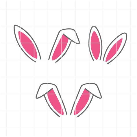 Bunny Ears Svg. Bunny Ears Cut File. Bunny Ears Clipart. Bunny Ears Cutting Set. Bunny Ears ...