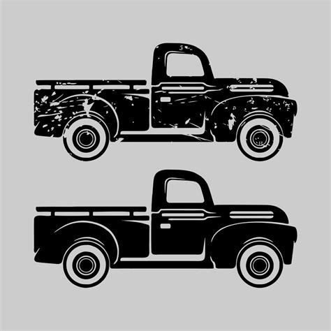 Old Truck SVG Black Truck Svg Cut File Digital Truck Cut - Etsy