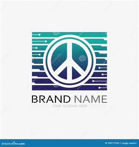 Peace Logo and Design Vector Illustration Concept Design Stock Illustration - Illustration of ...