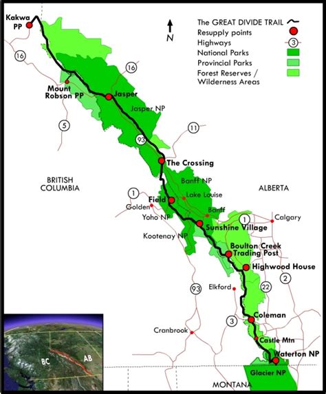 Great Divide Trail Map | Living Room Design 2020