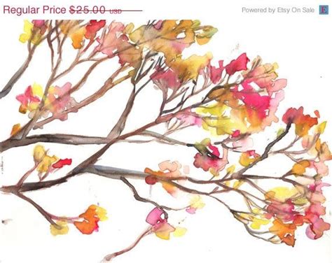 Tree Watercolor Print Fall Watercolor Painting Autumn - Etsy | Tree ...