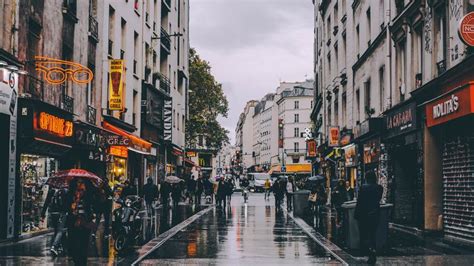 Free Photo: Paris Street on a Rainy Day