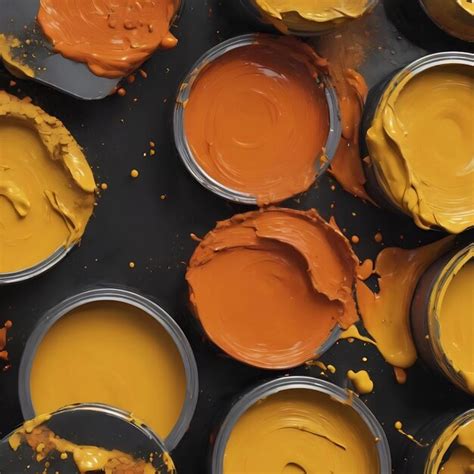 Premium Photo | Yellow paint mixing into orange