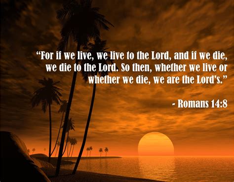 Tagalog Prayers and Christian Quotes: Bible Quotes About Death - Romans 14:8