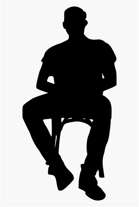 Sitting On Chair Png Download - Man Sitting In Chair Silhouette, Transparent Png , Transparent ...