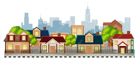 Town Buildings Digital Clipart - Clip Art Library