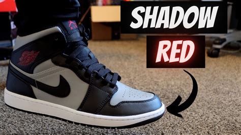 Jordan 1 Mid Shadow Red Unboxing + On Feet! - YouTube