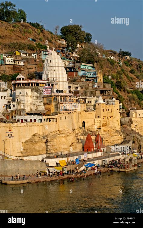 Omkareshwar temple one of twelve Jyotirlings ; Madhya Pradesh ; India ...