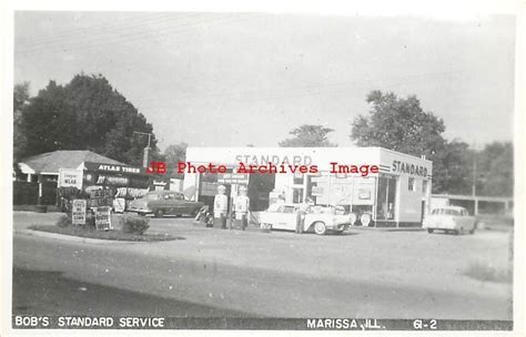 IL, Marissa, Illinois, RPPC, Bob's Standard Service Gas Station, Photo | United States ...