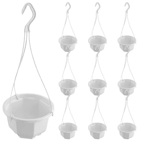 FRCOLOR 10 Sets Plastic Hanging Planter Pots Hanging Orchid Pots Hanging Flower Baskets for ...