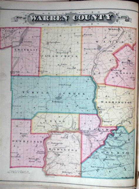 Combination Atlas Map of Warren County, Ohio - High Ridge Books, Inc.