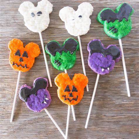 Homemade Disney Halloween Mickey Crispy Treats - Around My Family Table