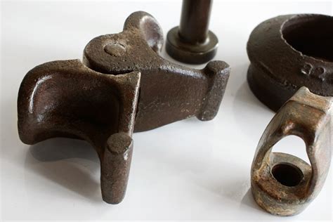 SOLD - Lot of 4 Antique Cast Iron Weights, c. 1920s - Rehab Vintage Interiors