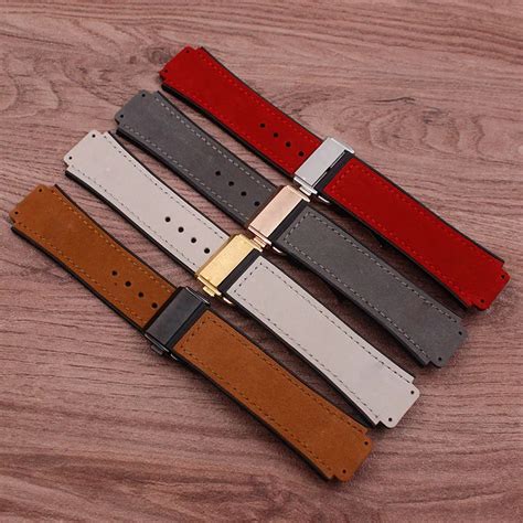 Watch Accessories Crazy Horse Cow Leather 25* mm 19mm Rubber Silicone Strap for Hublot Strap ...