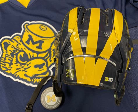 University of Michigan Hockey Game Helmet #20 | SidelineSwap