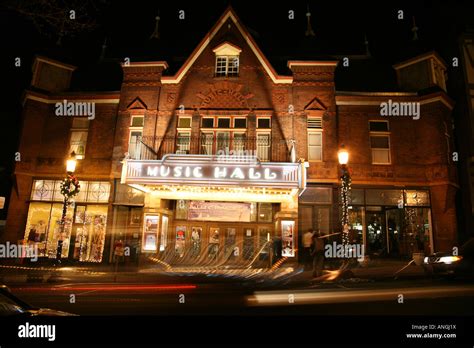 Long exposure of Tarrytown Music Hall at night, Tarrytown, NY, USA Stock Photo - Alamy