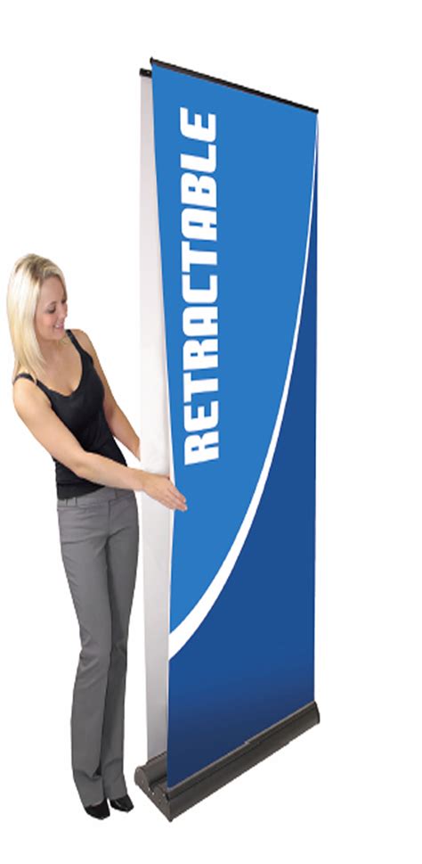 Double Sided Standard Retractable Banner Stand 39.25" X 83.25"