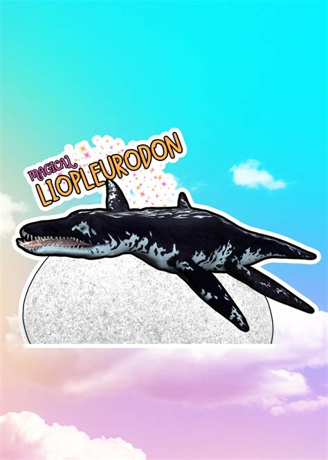 Magical Liopleurodon Unicorn Sticker - Etsy