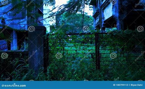 Haunted house gate stock image. Image of haunted, spooky - 100799113