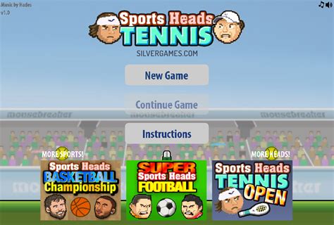 Sports Heads: Tennis - Play Online on SilverGames 🕹️