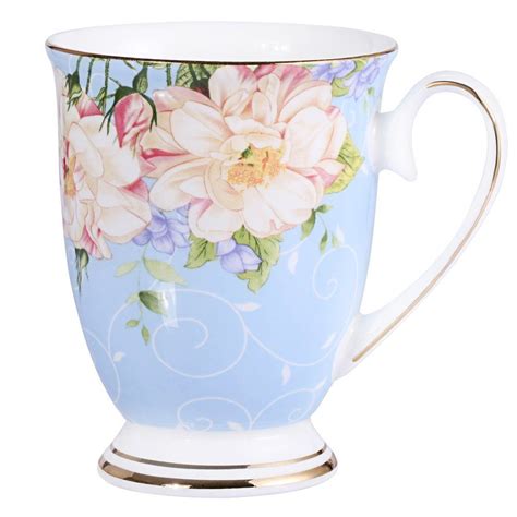 AWHOME Royal Fine Bone China Coffee Mug Assorted colors Tea Cup 11 oz ...